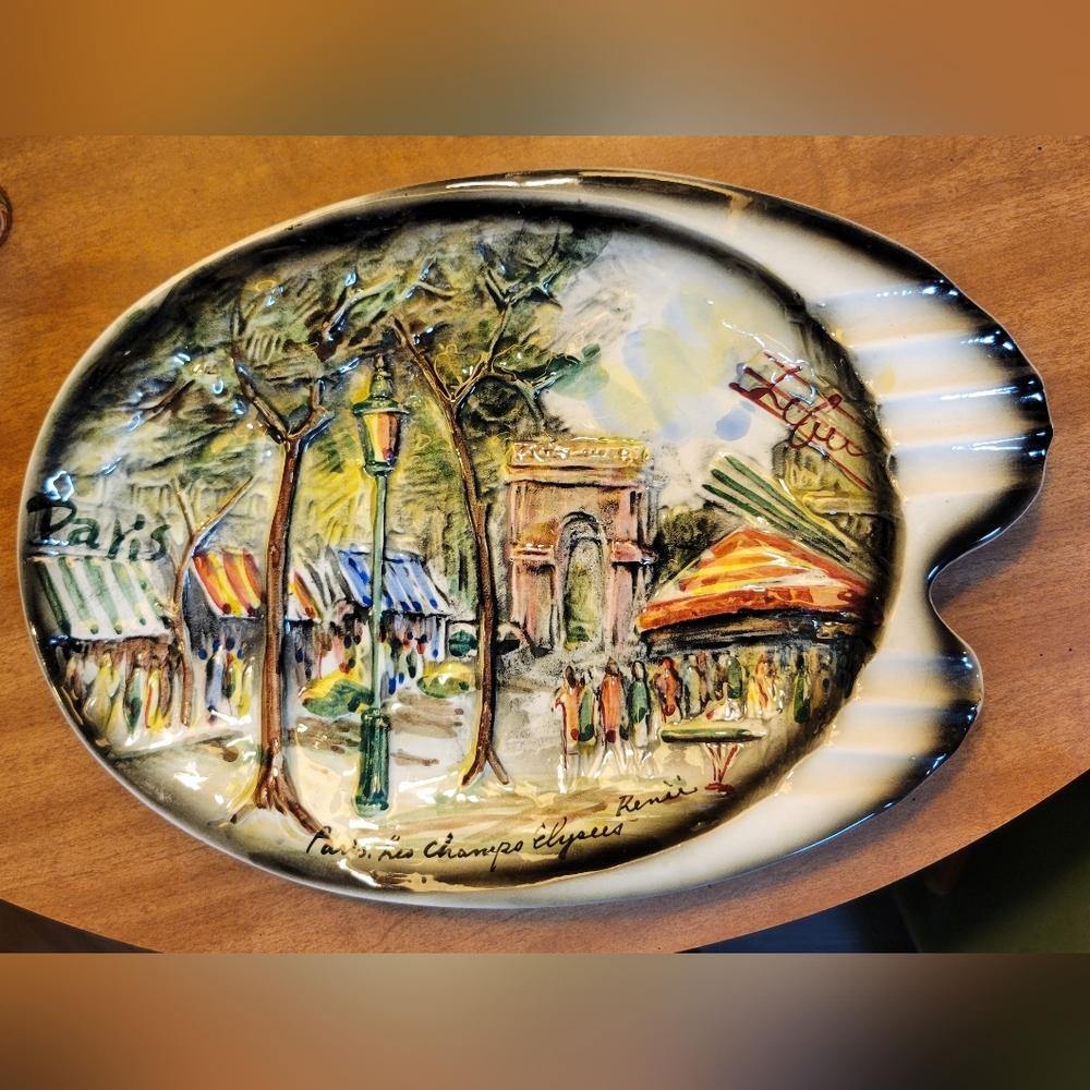 Vintage Ashtray Paris Les Champs elysees marked Japan